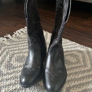 Black pair of cowboy boots